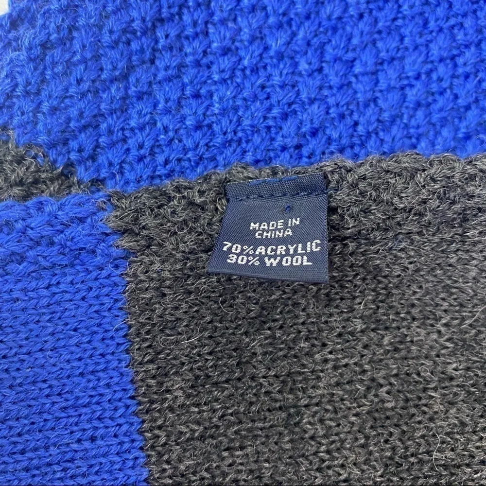 Tommy Hilfiger Wool Blend Reversible Color Block Scarf 10“ x 70“